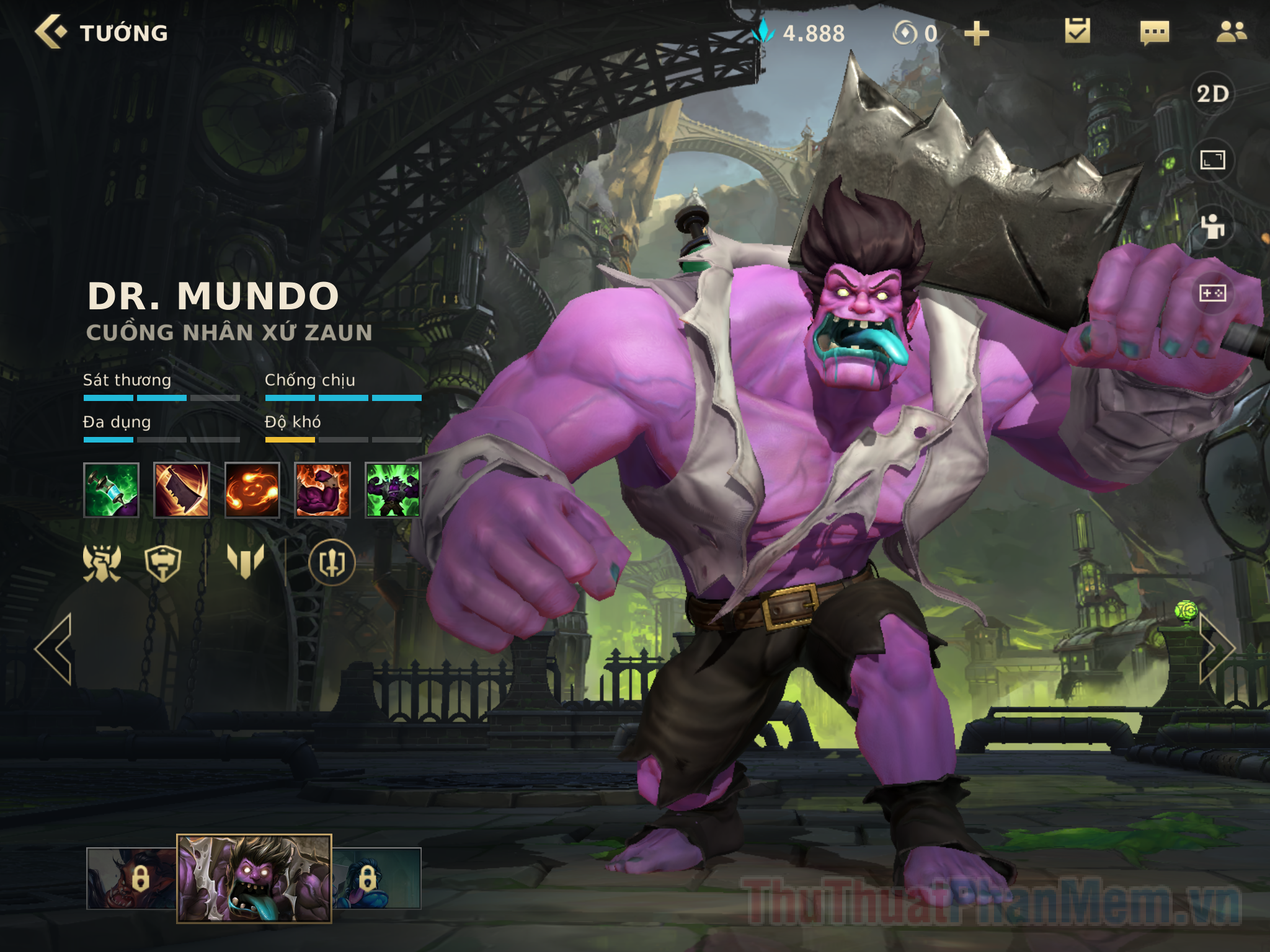 Dr.Mundo (Đấu sĩ – Đỡ đòn)