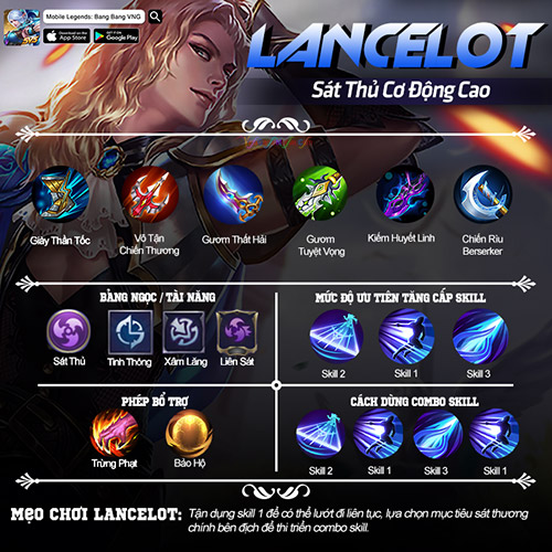 Hướng dẫn cách chơi Lancelot Mobile Legends