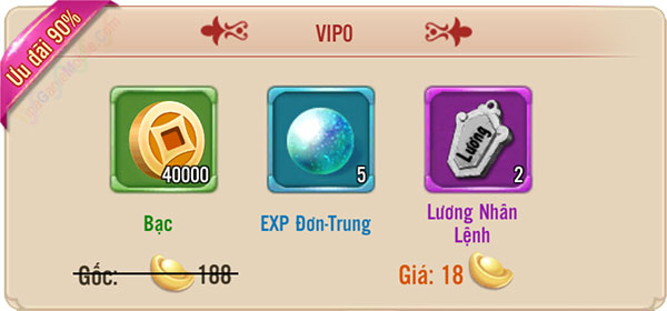 Đặc quyền VIP 360mobi Mộng Hoàng Cung