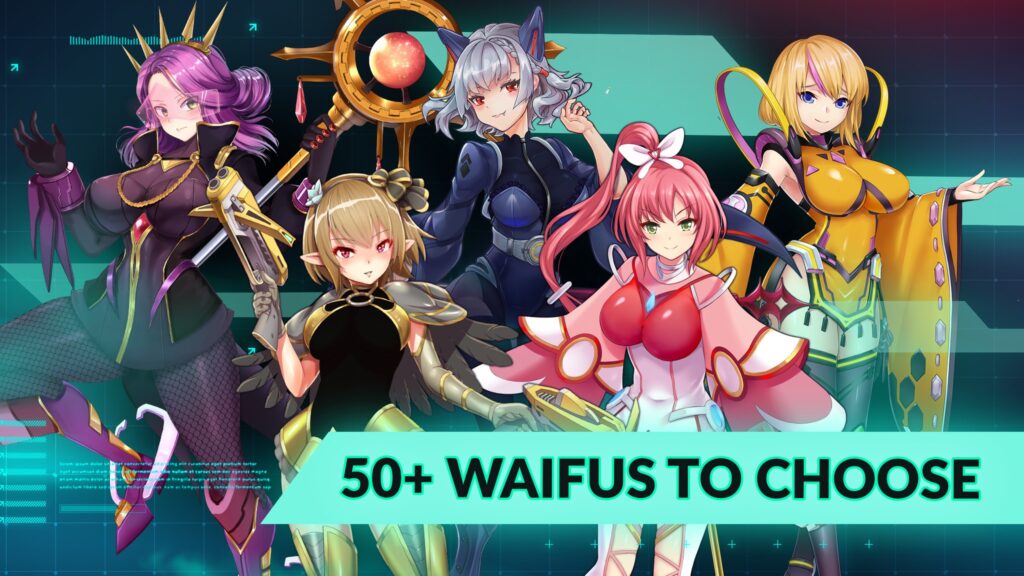 Hơn 50 waifu cho người chơi lựa chọn trong Idle Space Farmer mod full tiền