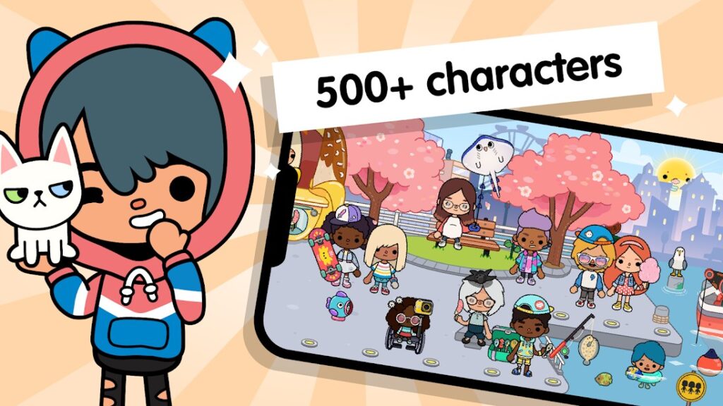 Hơn 500 characters trong game Toca Life World mod